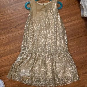 Kids size small gold sparkle dress